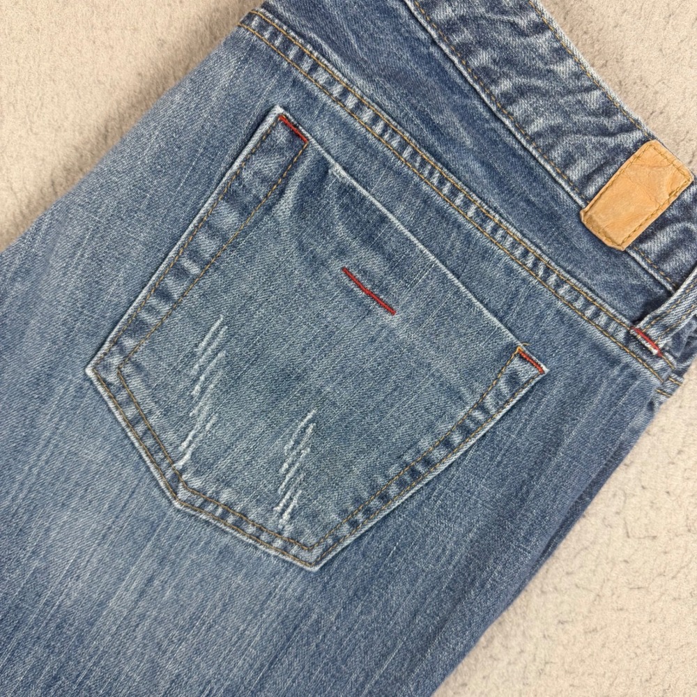 Maurices capri jeans Womens 13/14 Premium Blue Button Cuff Denim EUC